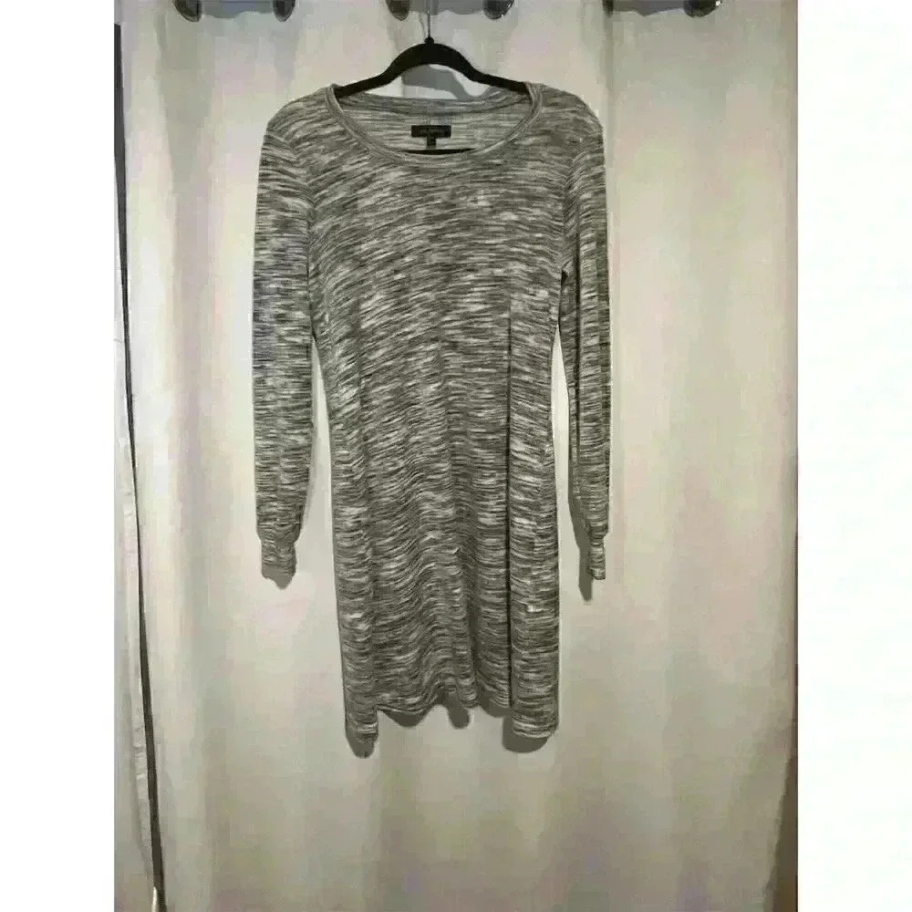 The Limited Women's Gray Knit Long Sleeve Sweater Dress XS Short Sheath